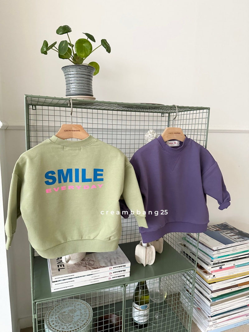 Cream Bbang - Korean Children Fashion - #kidsstore - Smile Sweatshirts - 12