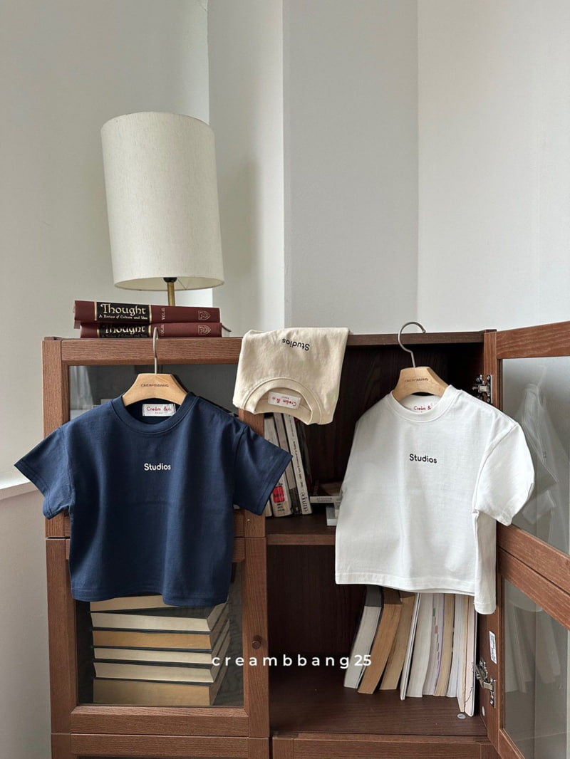 Cream Bbang - Korean Children Fashion - #kidsstore - Studio Short Sleeved Tee