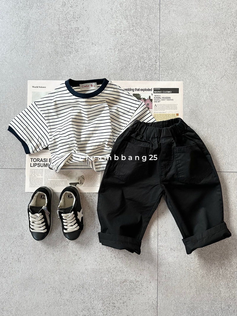 Cream Bbang - Korean Children Fashion - #kidsstore - Banding Colored Stripe Tee - 5