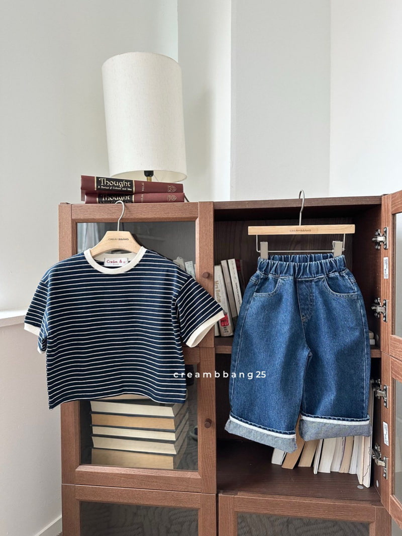 Cream Bbang - Korean Children Fashion - #kidzfashiontrend - Banding Colored Stripe Tee - 6