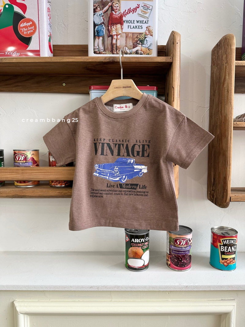 Cream Bbang - Korean Children Fashion - #littlefashionista - Vintage Short Sleeved Tee - 12