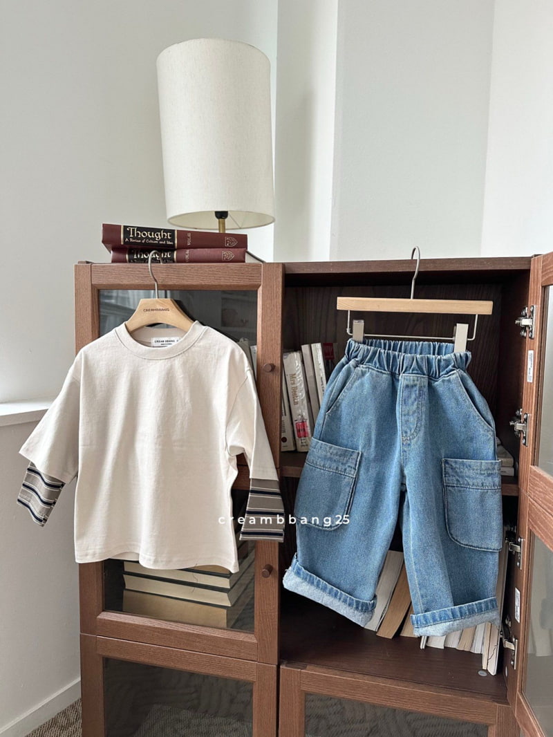 Cream Bbang - Korean Children Fashion - #littlefashionista - Layered Boxy Tee - 10