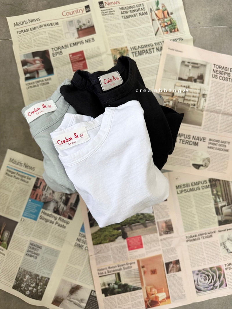 Cream Bbang - Korean Children Fashion - #littlefashionista - Bio Washing Tee - 7