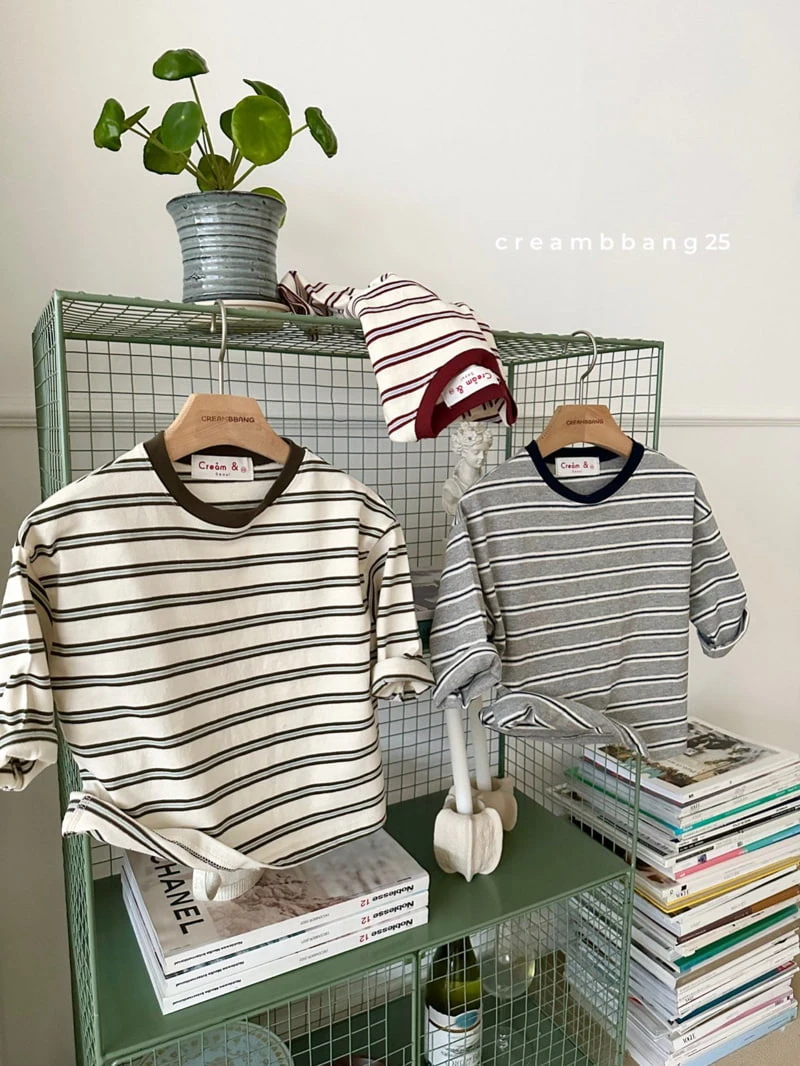 Cream Bbang - Korean Children Fashion - #magicofchildhood - Classic Stripe Tee