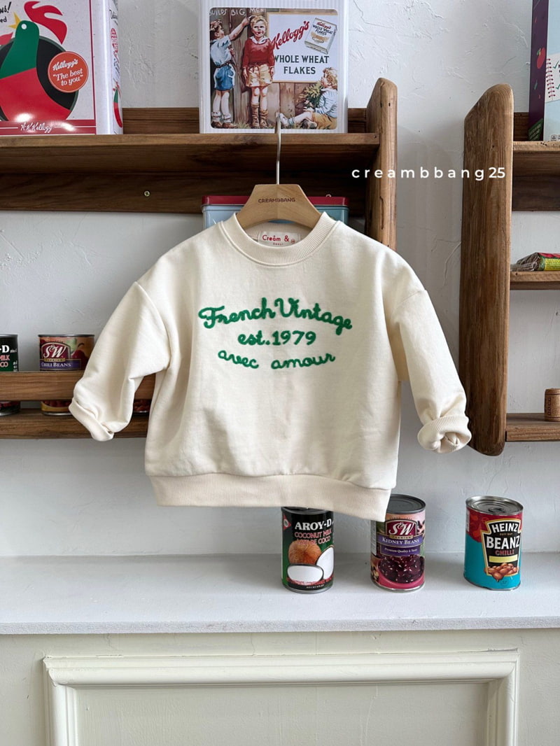 Cream Bbang - Korean Children Fashion - #magicofchildhood - French Embroidery Sweatshirts - 10