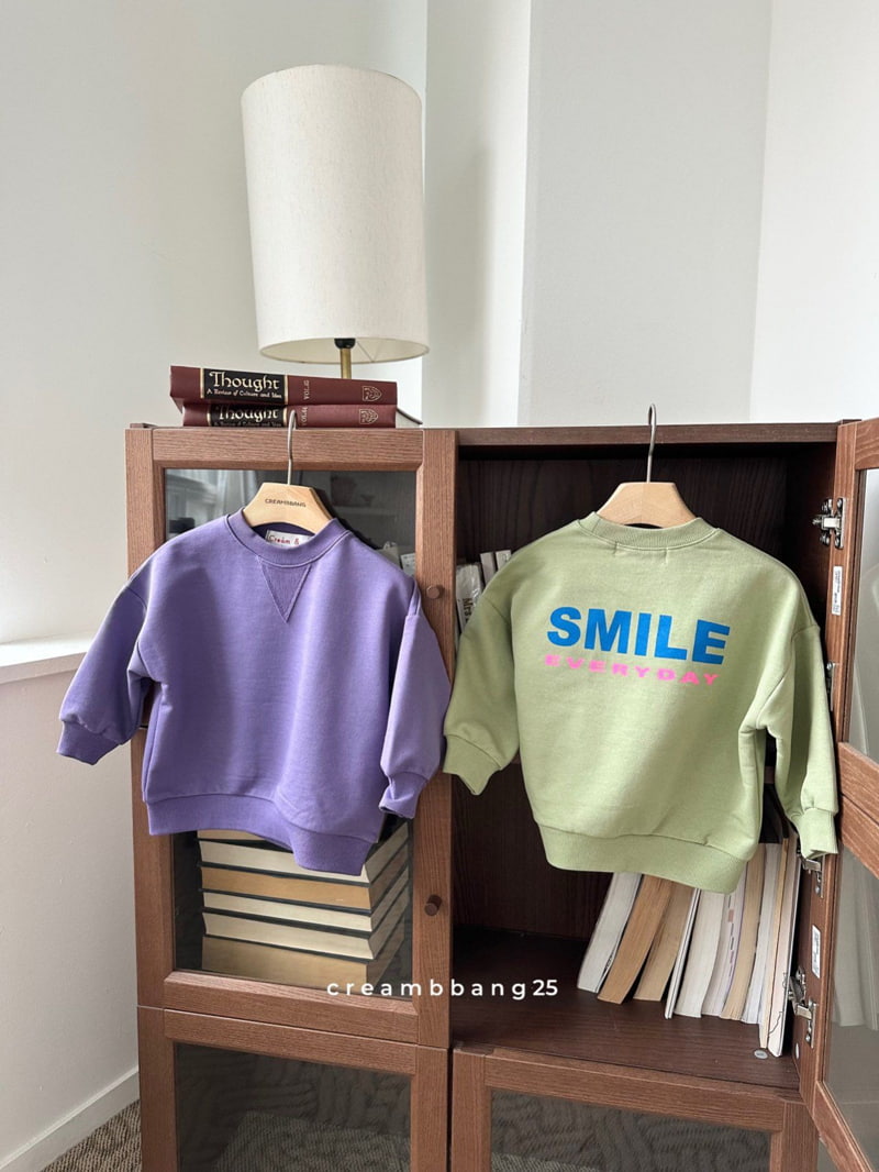 Cream Bbang - Korean Children Fashion - #minifashionista - Smile Sweatshirts