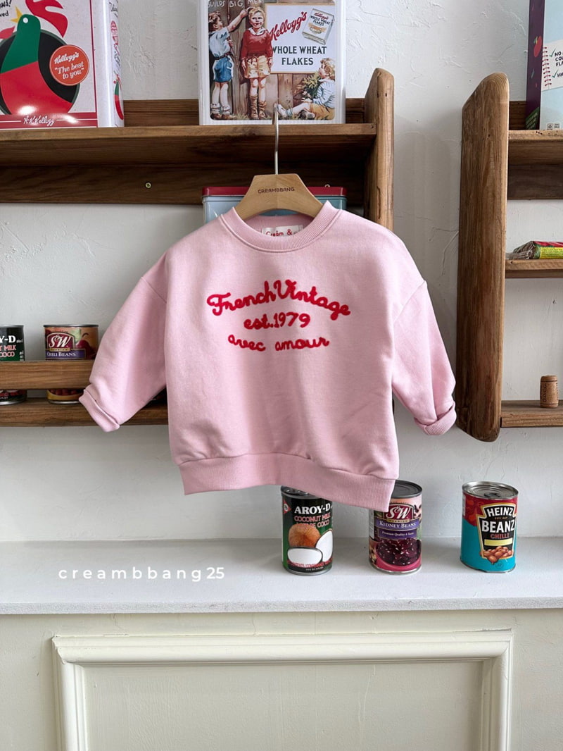 Cream Bbang - Korean Children Fashion - #minifashionista - French Embroidery Sweatshirts - 11