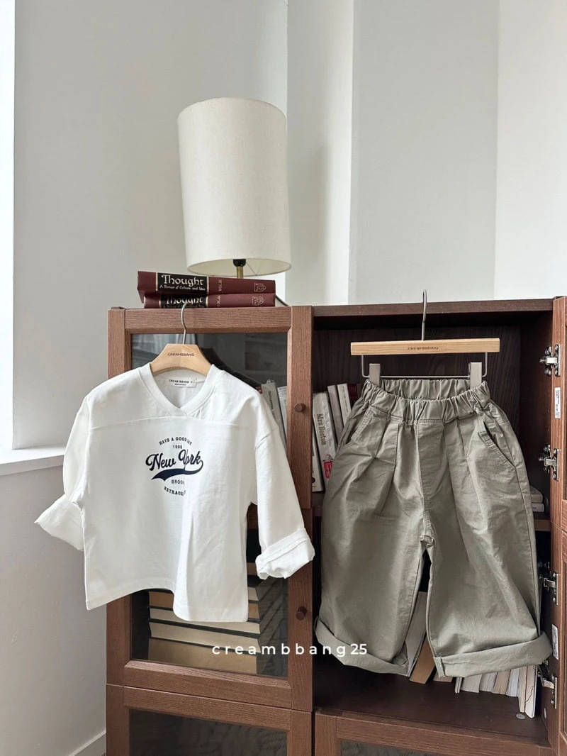 Cream Bbang - Korean Children Fashion - #minifashionista - Cotton Two Tuck Wide Pants - 7