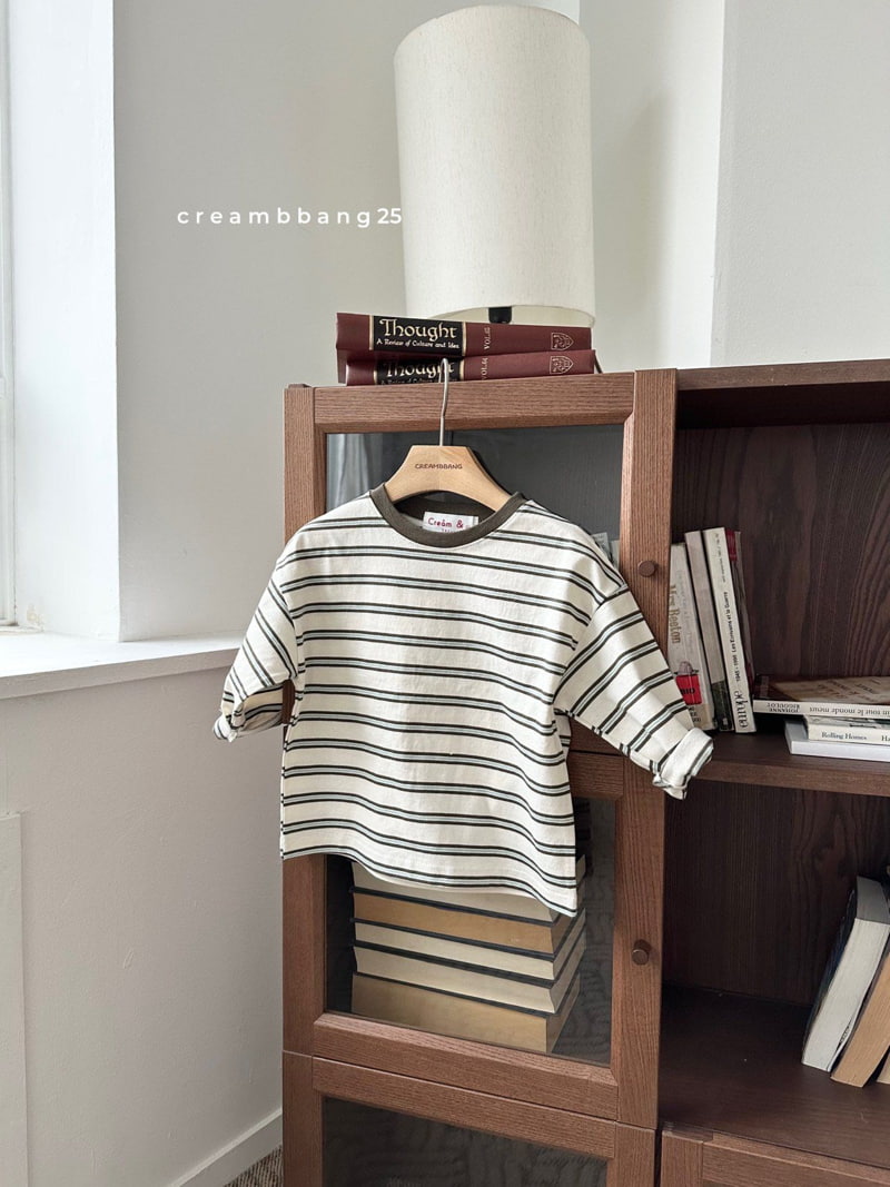 Cream Bbang - Korean Children Fashion - #prettylittlegirls - Classic Stripe Tee - 3