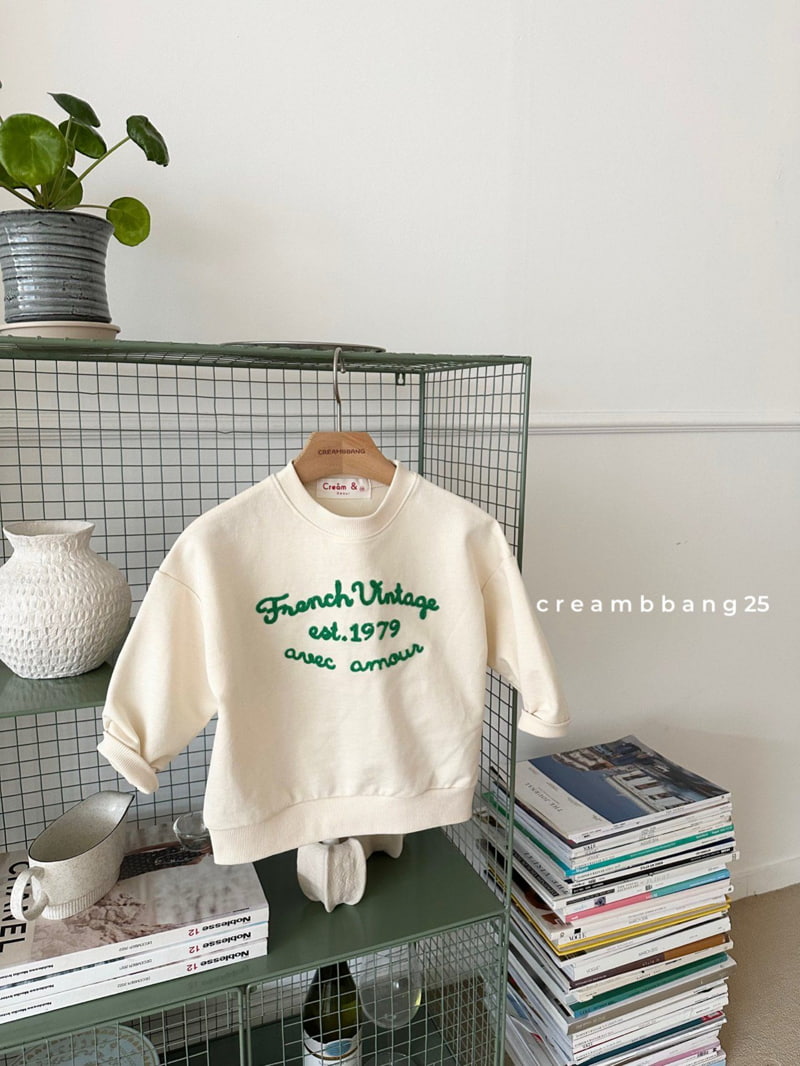 Cream Bbang - Korean Children Fashion - #prettylittlegirls - French Embroidery Sweatshirts - 12