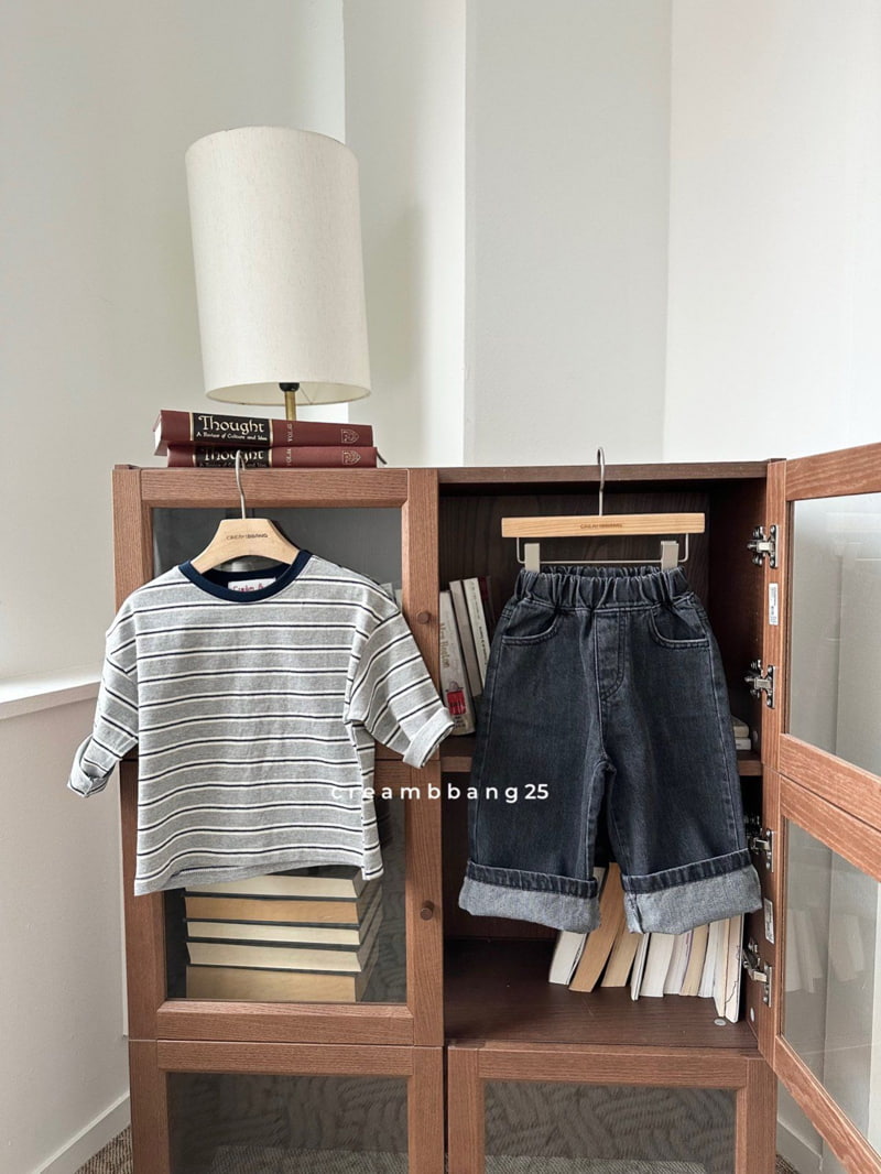 Cream Bbang - Korean Children Fashion - #stylishchildhood - Classic Stripe Tee - 6