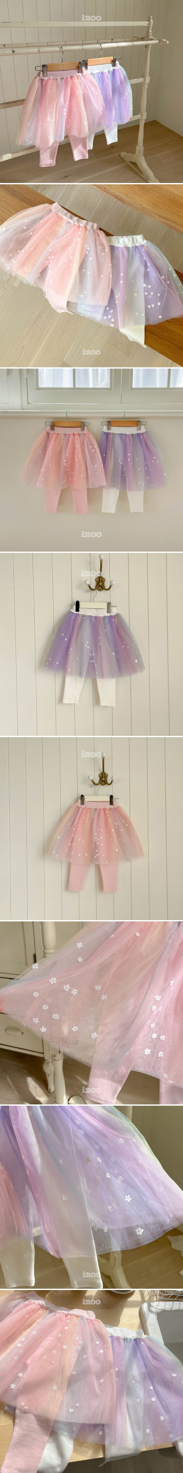 Dae Sung Sa - Korean Children Fashion - #fashionkids - Rainbow Flower Skirt Leggings