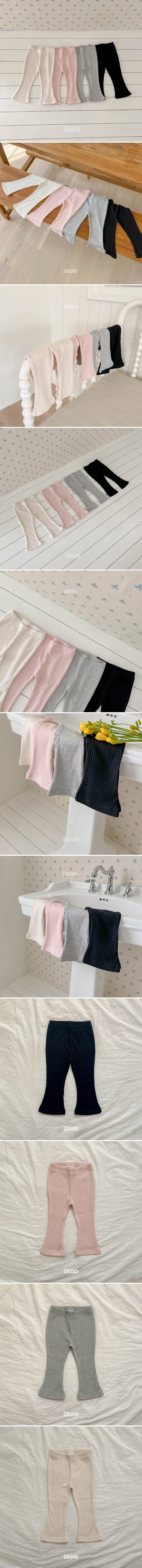 Dae Sung Sa - Korean Children Fashion - #kidsstore - Ribbed Bootcut Leggings Pants