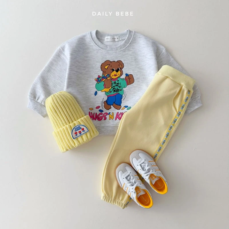Daily Bebe - Korean Children Fashion - #Kfashion4kids - Kisses Sweatshirts - 7