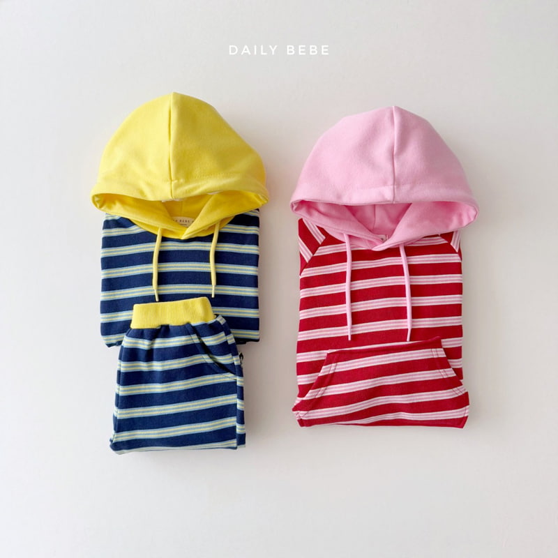 Daily Bebe - Korean Children Fashion - #kidzfashiontrend - Couple Stripe One-piece - 4