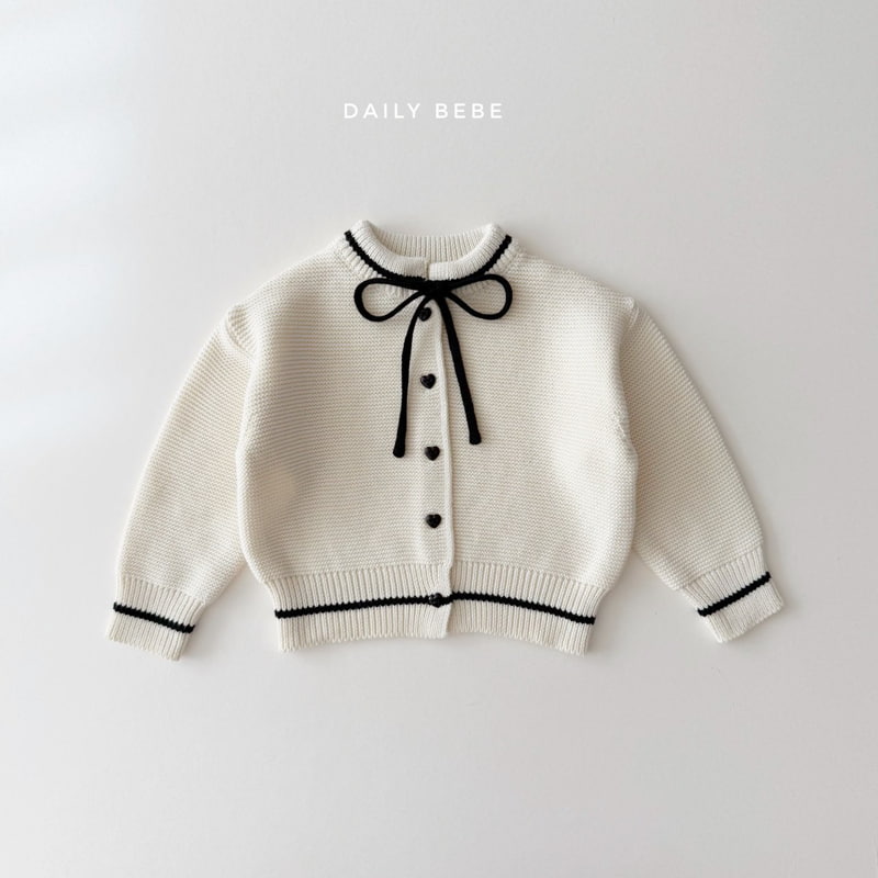 Daily Bebe - Korean Children Fashion - #Kfashion4kids - Ribbon Cardigan - 5