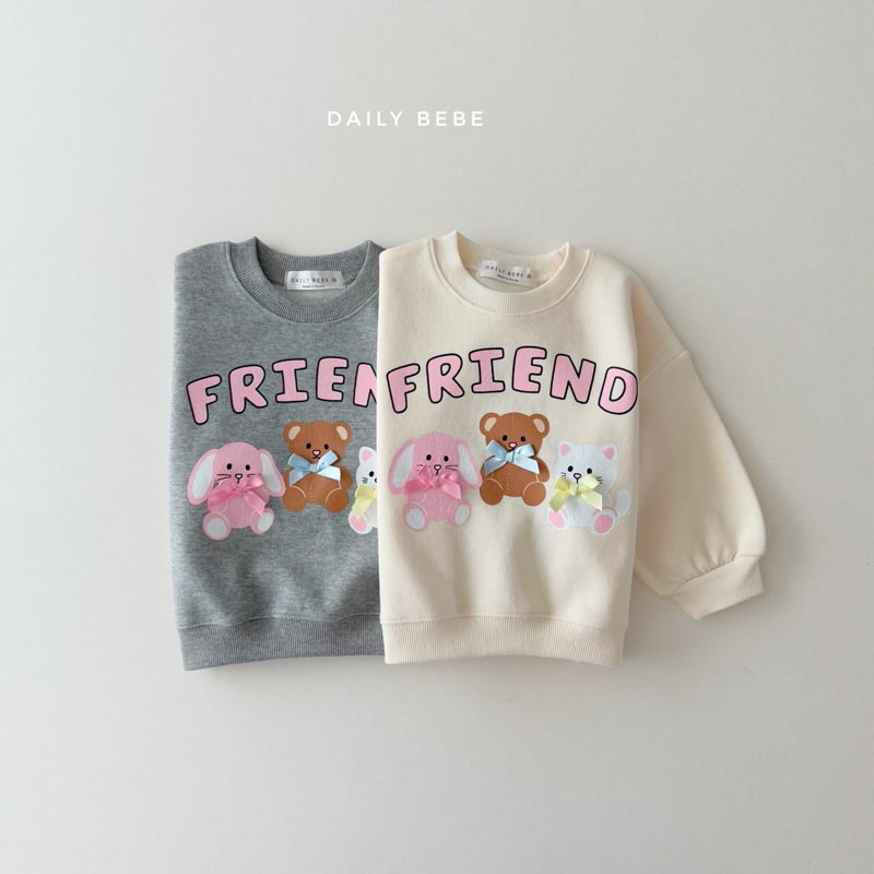 Daily Bebe - Korean Children Fashion - #Kfashion4kids - Friend Sweatshirts