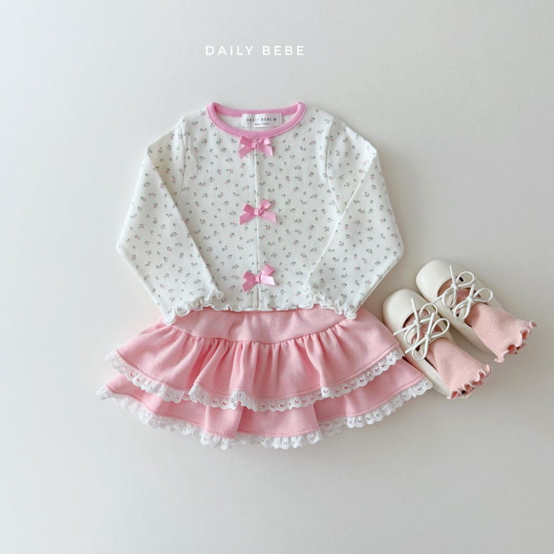 Daily Bebe - Korean Children Fashion - #Kfashion4kids - Ribbon Tee - 6