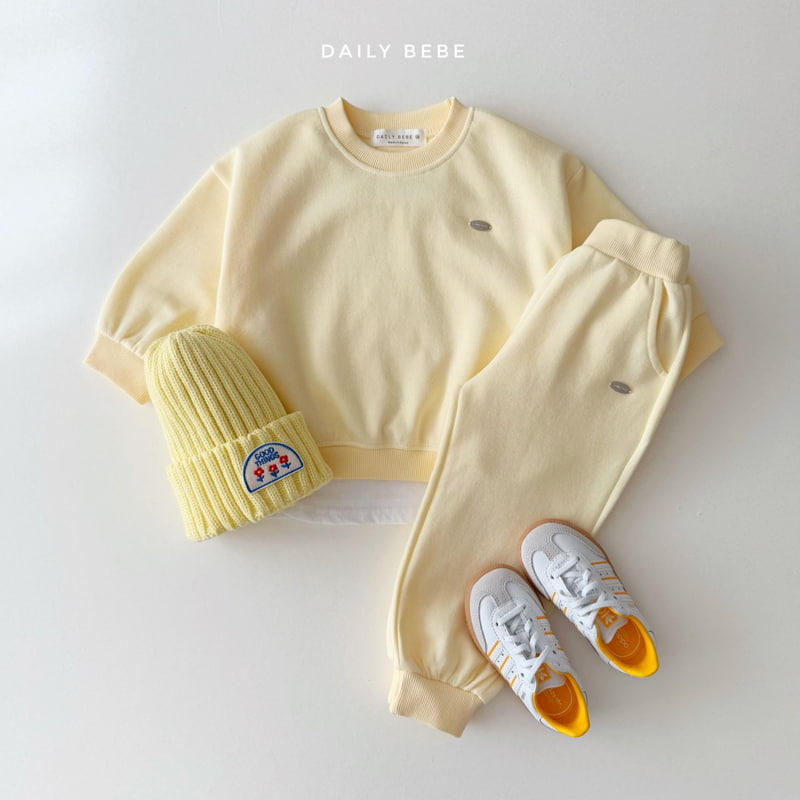 Daily Bebe - Korean Children Fashion - #kidzfashiontrend - Pendant Label Top Bottom Set - 4