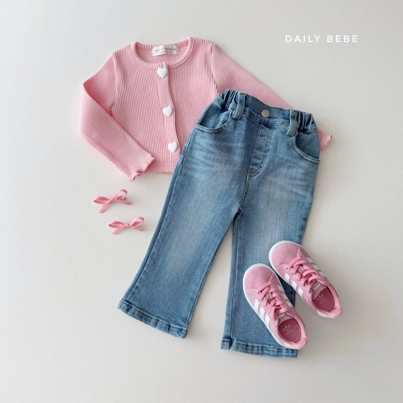 Daily Bebe - Korean Children Fashion - #childofig - Spring Bootscut Denim Pants - 5