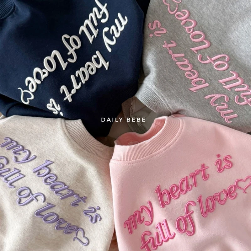 Daily Bebe - Korean Children Fashion - #childofig - Lettering Wide Top Bottom Set - 8