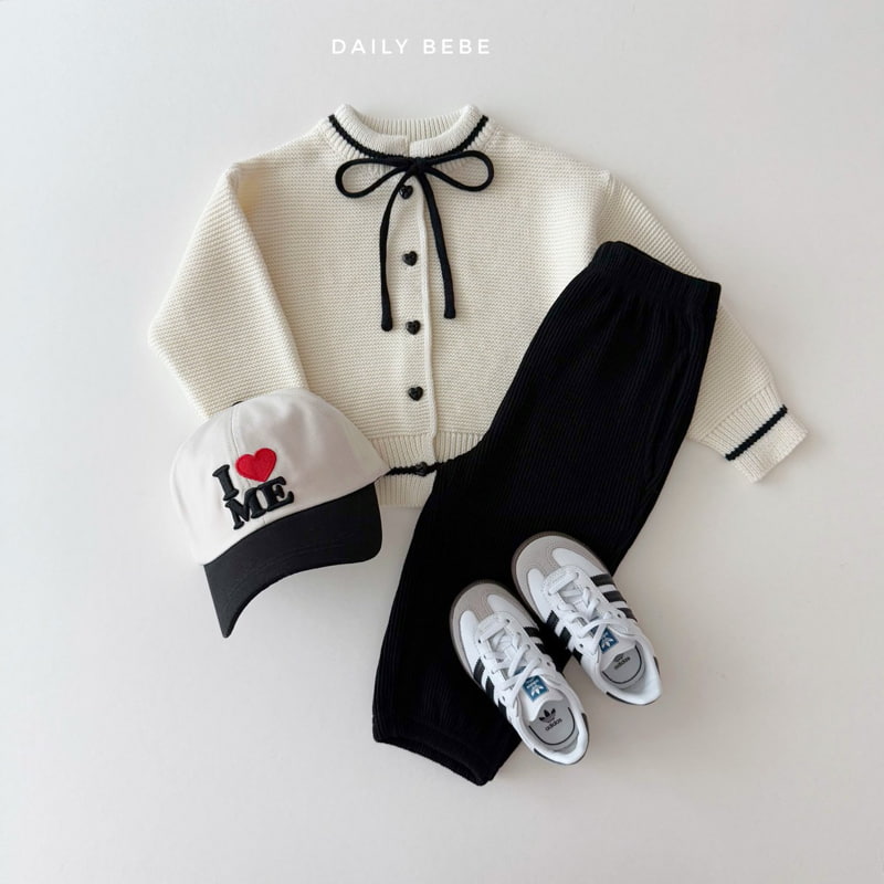 Daily Bebe - Korean Children Fashion - #childofig - Ribbon Cardigan - 10