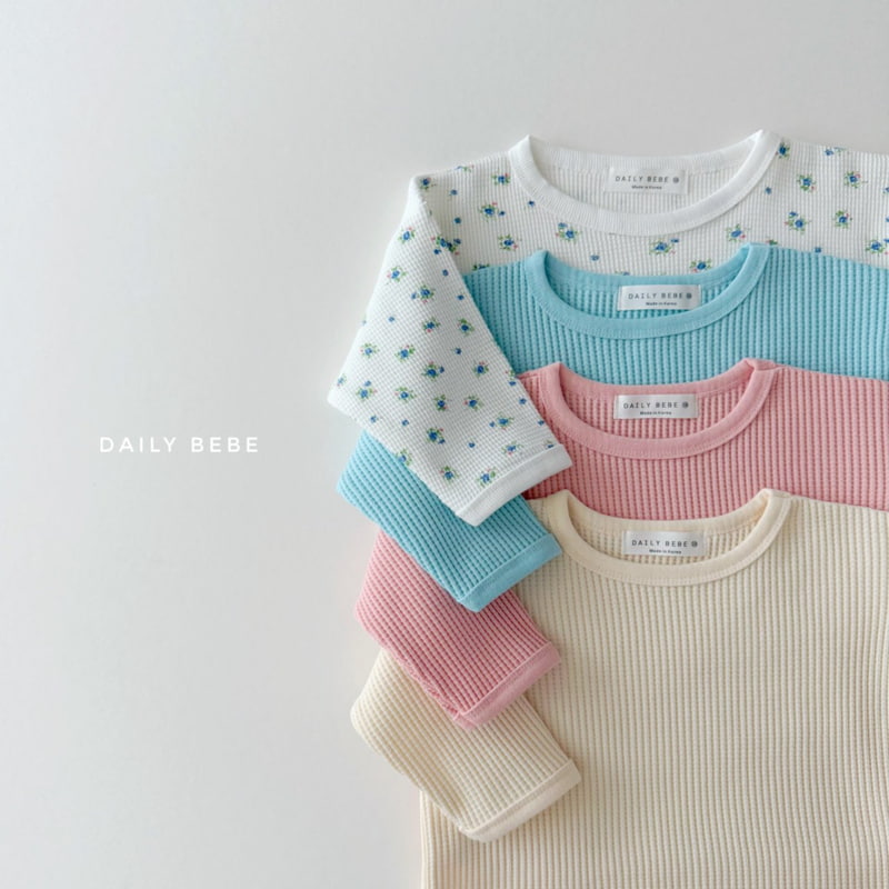 Daily Bebe - Korean Children Fashion - #prettylittlegirls - Waffle Tee - 4