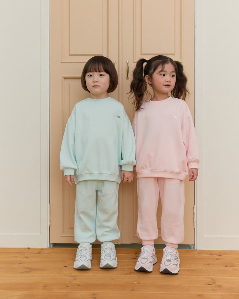 Daily Bebe - Korean Children Fashion - #childofig - Pendant Label Top Bottom Set - 12