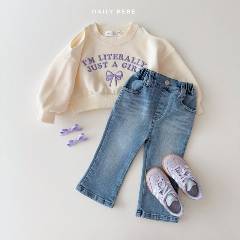 Daily Bebe - Korean Children Fashion - #childrensboutique - Spring Bootscut Denim Pants - 6