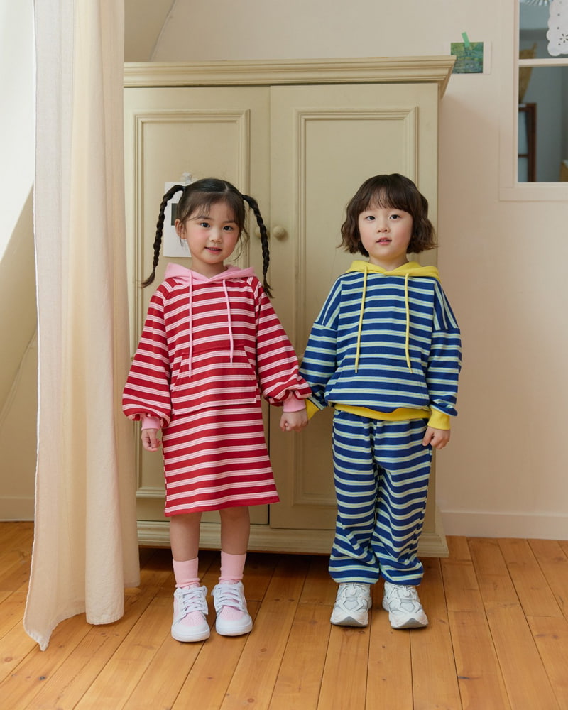 Daily Bebe - Korean Children Fashion - #childrensboutique - Couple Stripe One-piece - 11