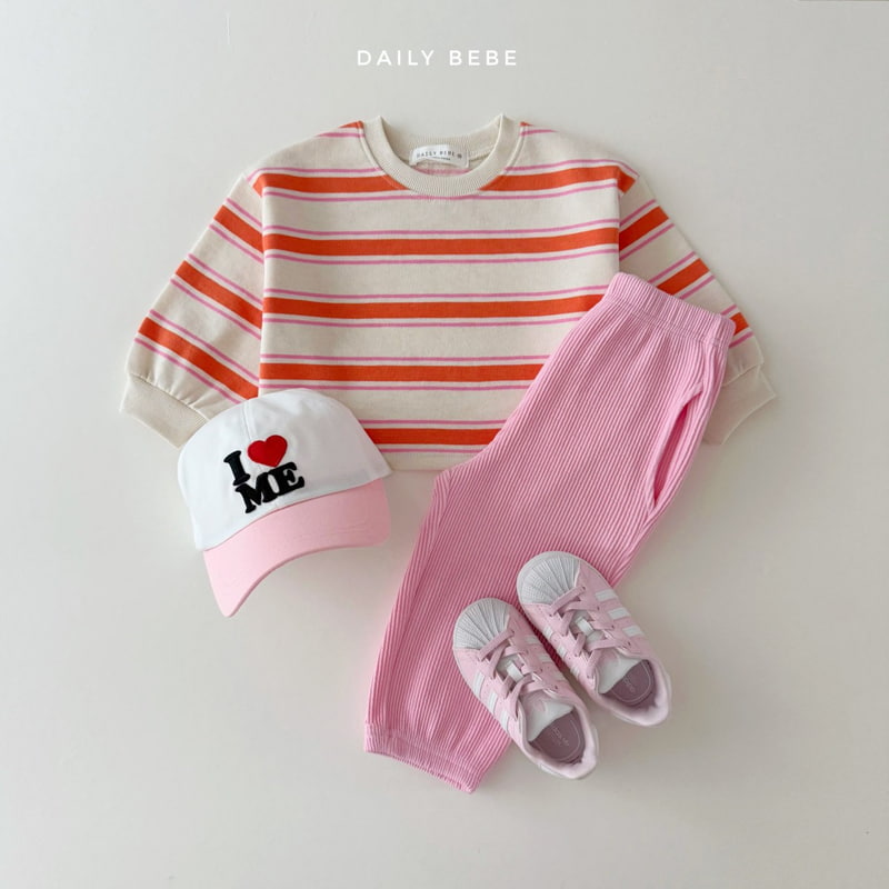 Daily Bebe - Korean Children Fashion - #childrensboutique - Multi Stripe Crop Sweatshirts - 10