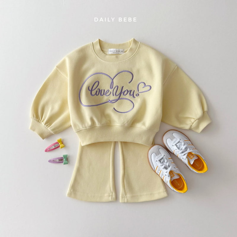Daily Bebe - Korean Children Fashion - #childofig - Love Bootscut Set - 4