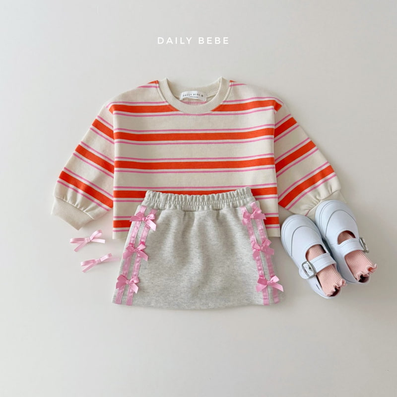 Daily Bebe - Korean Children Fashion - #designkidswear - Multi Stripe Crop Sweatshirts - 11
