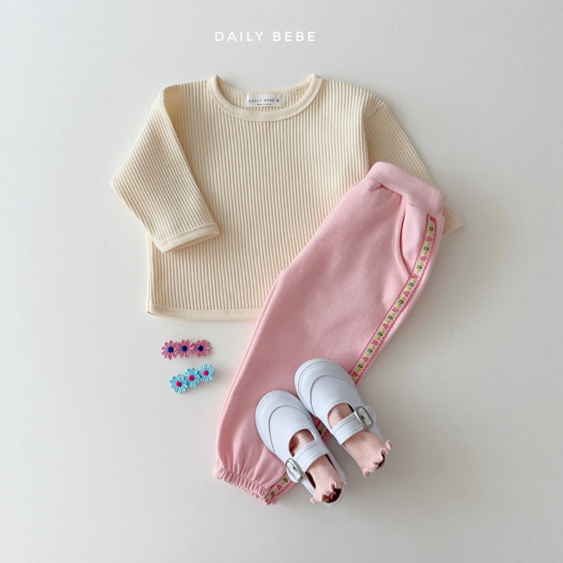 Daily Bebe - Korean Children Fashion - #designkidswear - Waffle Tee - 7