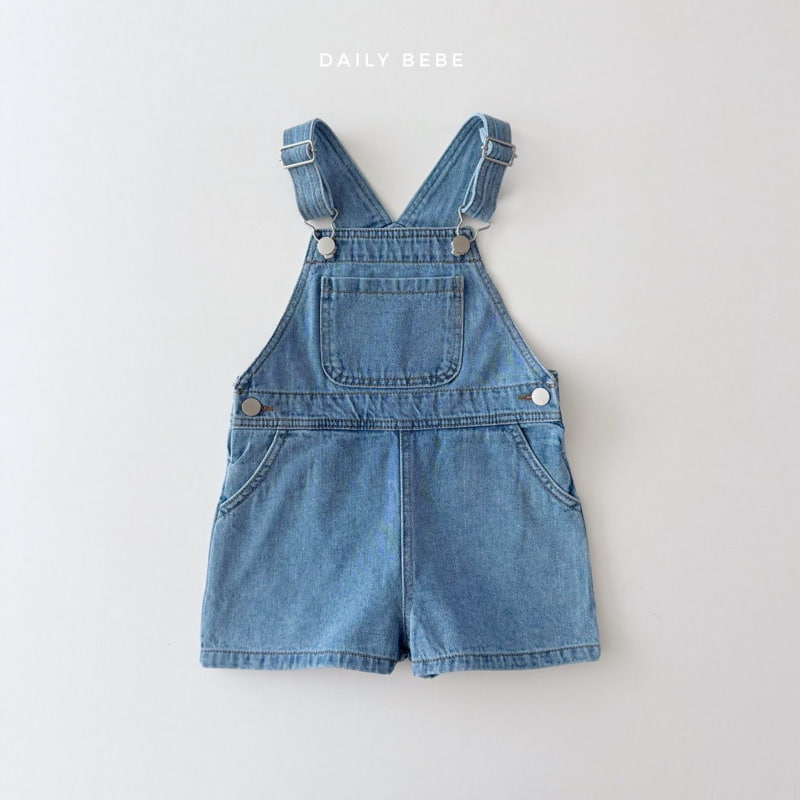 Daily Bebe - Korean Children Fashion - #designkidswear - Denim Suspender Short Pants