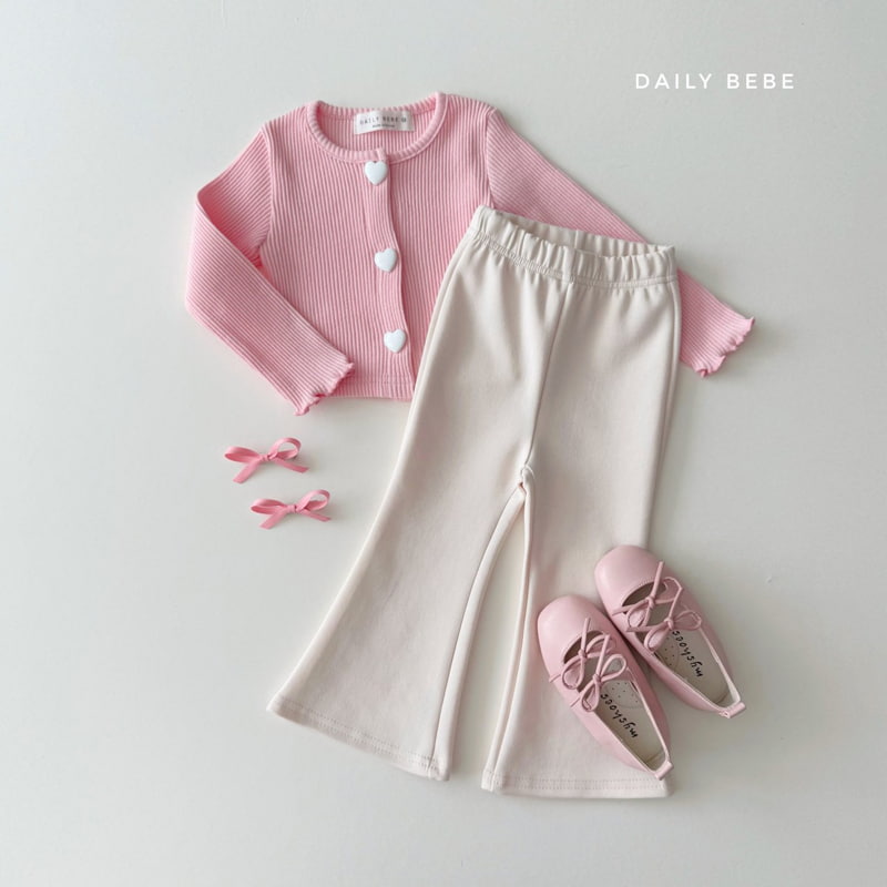 Daily Bebe - Korean Children Fashion - #discoveringself - Rib Heart Cardigan - 12