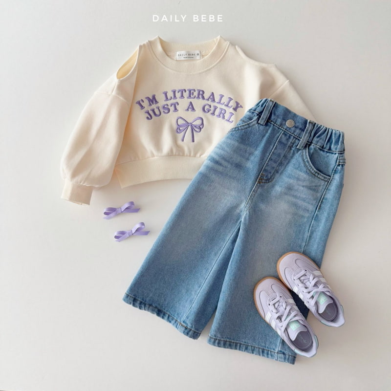 Daily Bebe - Korean Children Fashion - #designkidswear - Shoulder Slit Sweatshirts - 4