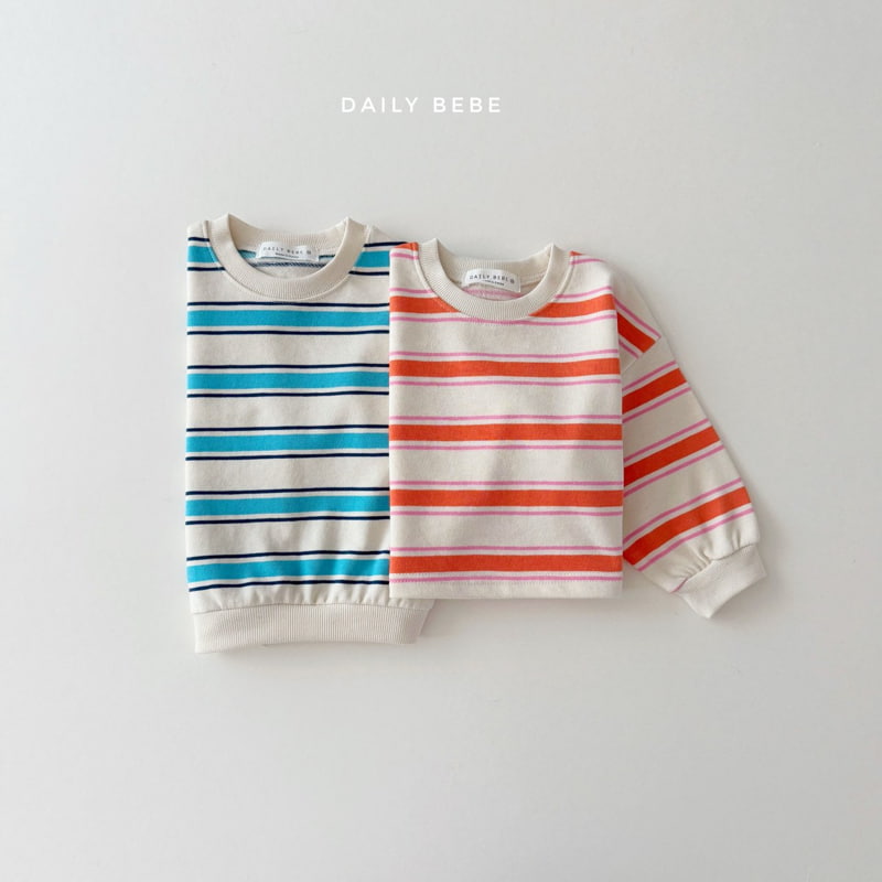 Daily Bebe - Korean Children Fashion - #discoveringself - Multi Stripe Sweatshirts - 4