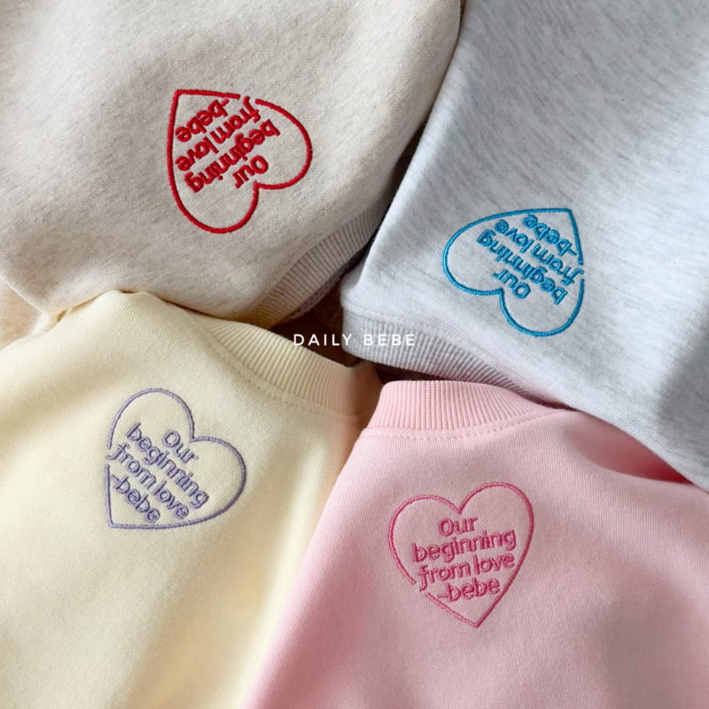 Daily Bebe - Korean Children Fashion - #fashionkids - From Heart Top Bottom Set - 10