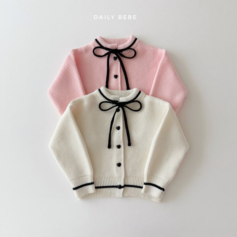 Daily Bebe - Korean Children Fashion - #fashionkids - Ribbon Cardigan