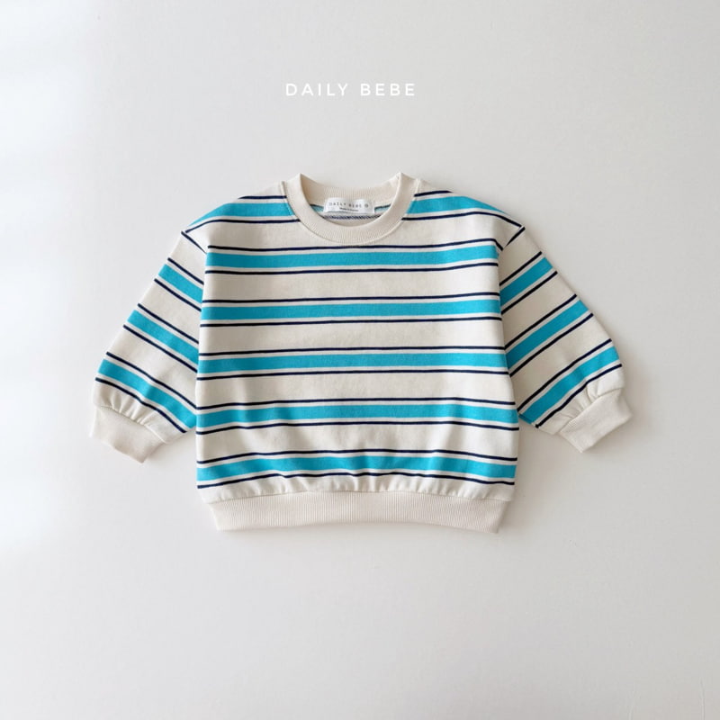 Daily Bebe - Korean Children Fashion - #kidsshorts - Multi Stripe Sweatshirts - 5