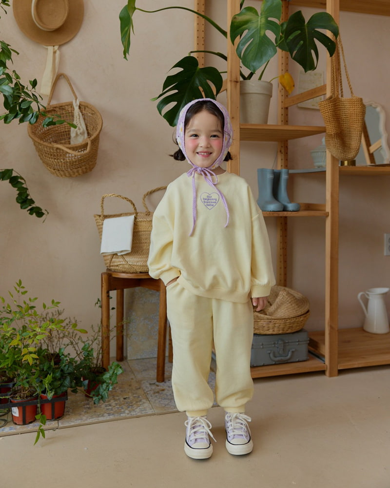 Daily Bebe - Korean Children Fashion - #kidsshorts - From Heart Top Bottom Set - 11