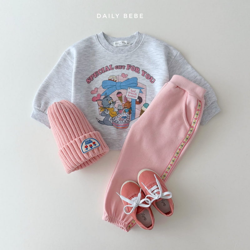 Daily Bebe - Korean Children Fashion - #kidsshorts - Floral Tape Jogger Pants - 10