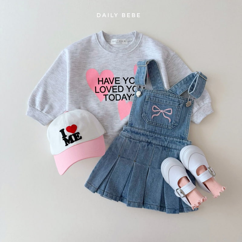 Daily Bebe - Korean Children Fashion - #kidsshorts - Denim Suspender Skirt - 8