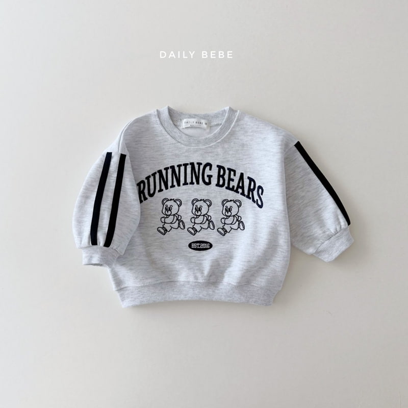 Daily Bebe - Korean Children Fashion - #fashionkids - Running Bear Sweatshirts - 4