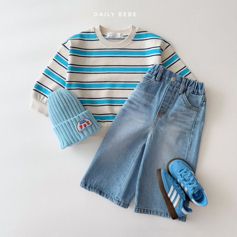 Daily Bebe - Korean Children Fashion - #kidsstore - Multi Stripe Sweatshirts - 6
