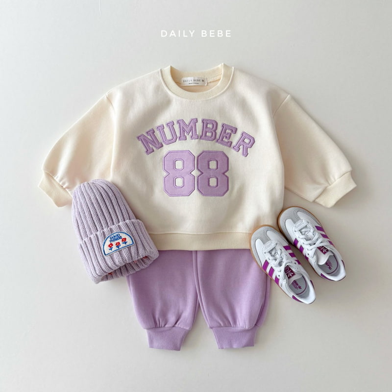Daily Bebe - Korean Children Fashion - #kidsshorts - Number 88 Top Bottom Set - 4