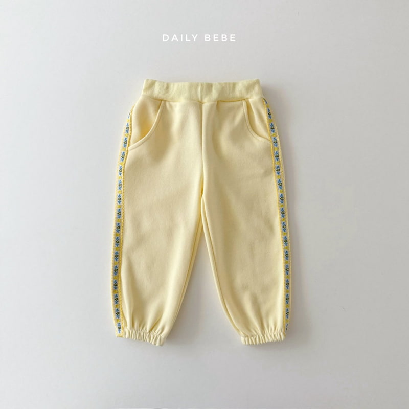 Daily Bebe - Korean Children Fashion - #kidsstore - Floral Tape Jogger Pants - 11