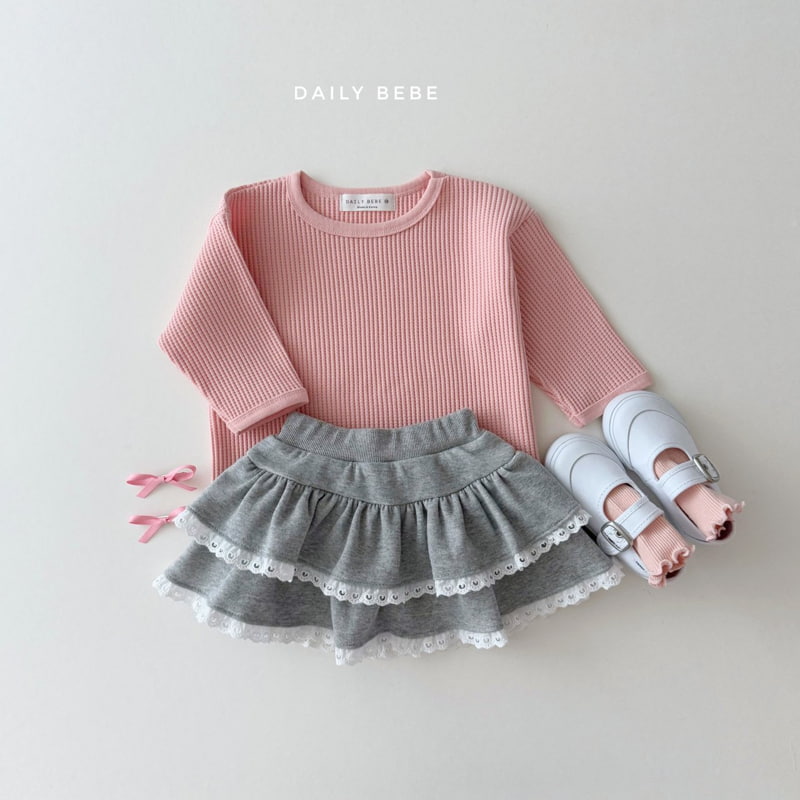 Daily Bebe - Korean Children Fashion - #kidsstore - Waffle Tee - 11
