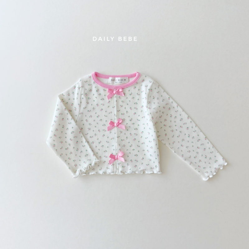 Daily Bebe - Korean Children Fashion - #kidsshorts - Ribbon Tee - 4